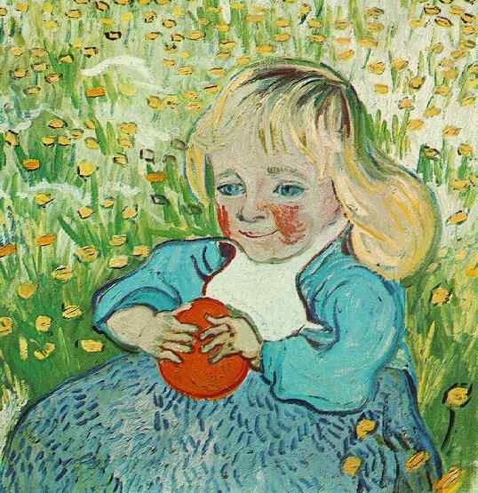 1890 Child with Orange