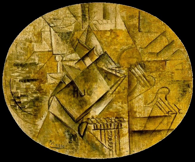 1911 Palette, pinceaux, livre de Victor Hugo
