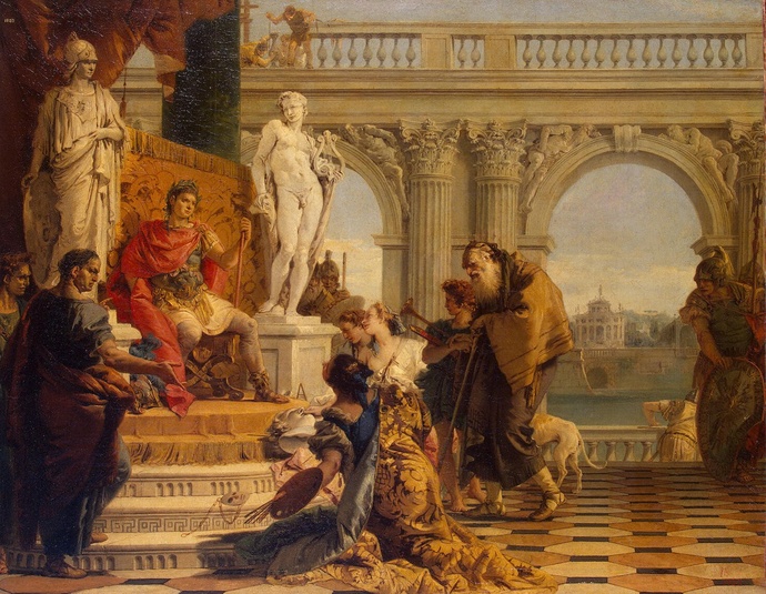 Тьеполо, Джованни Баттиста - Меценат представляет императору Августу свободные искусства