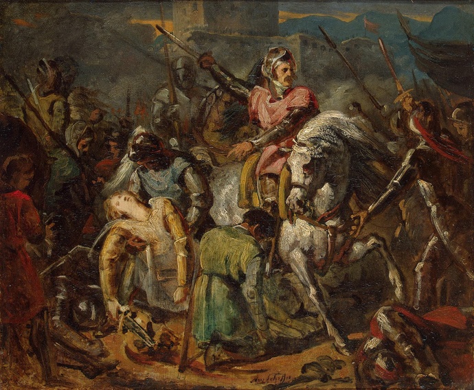 Шеффер, Ари - Смерть Гастона де Фуа в битве при Равенне 11 апреля 1512 года