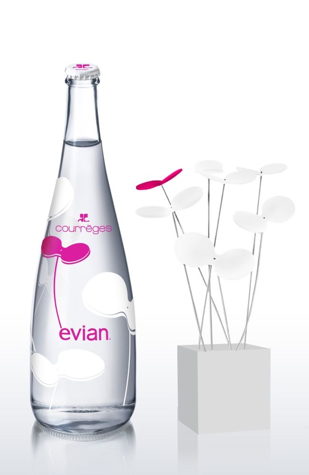 2-evian-Bottle-Courreges-Flower-2012