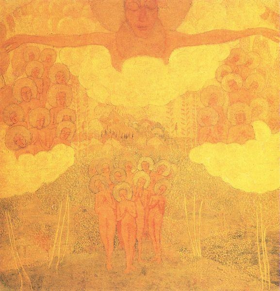 Эскиз фресковой живописи. Торжество неба. 1907